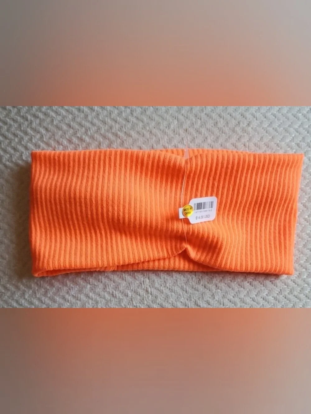 Free People Super Soft Wide Headband/Neon Orange